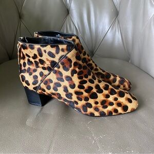 NINE WEST Anura Animal Print Boots Ankle Booties Women’s Size 6